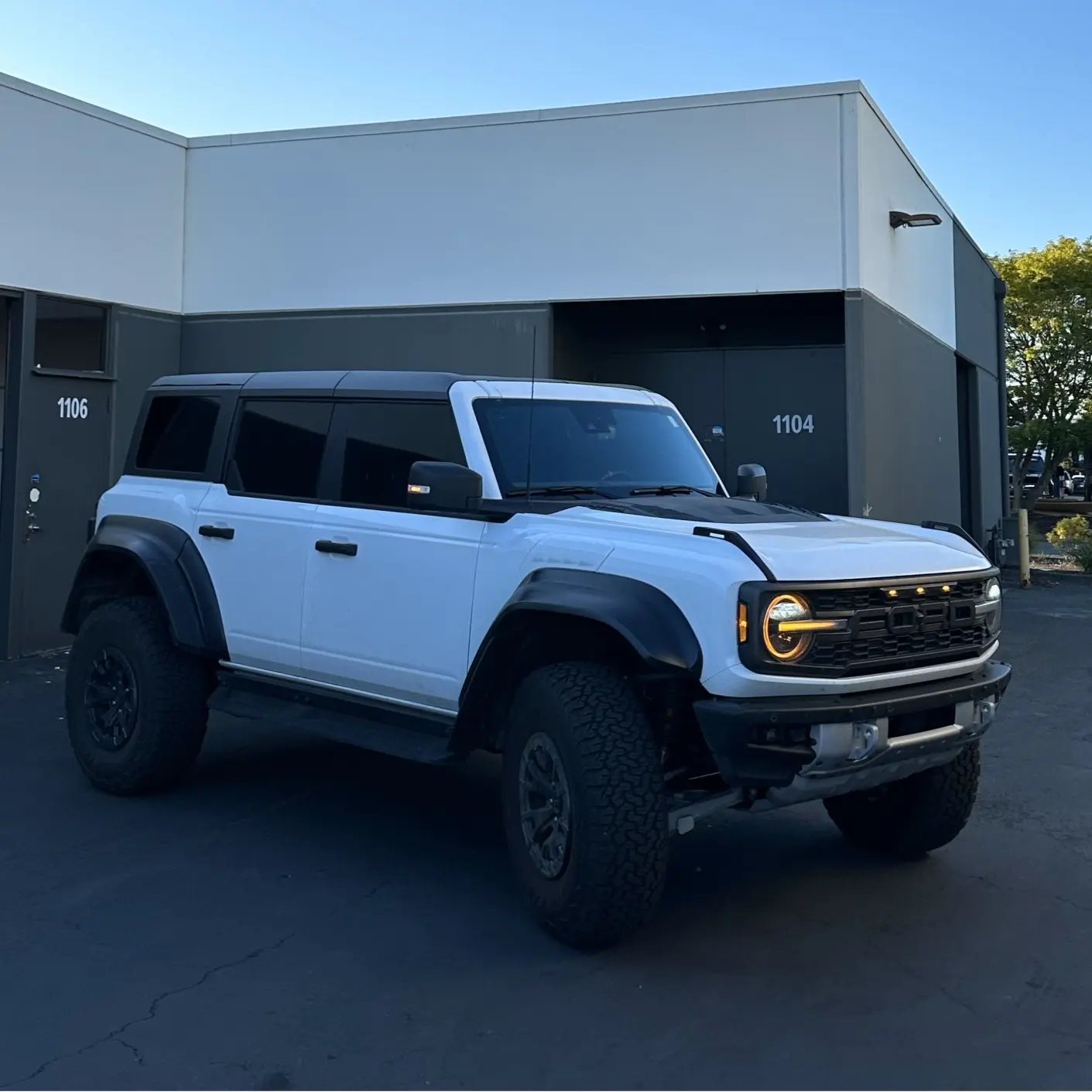 White Ford Bronco Tinted In King County